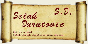 Selak Durutović vizit kartica
